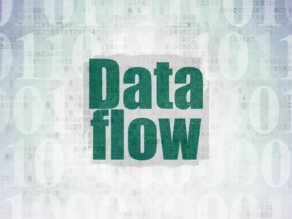 Concepto de datos: flujo de datos en el fondo del documento de datos digital —  Fotos de Stock