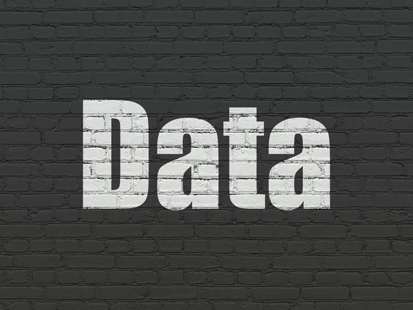 Концепция данных: Данные на фоне стен — стоковое фото