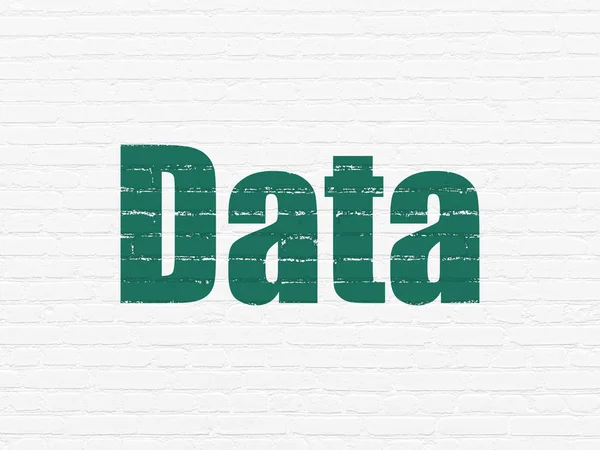 Data koncept: Data på väggen bakgrund — Stockfoto