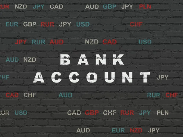 Τραπεζική αντίληψη: τραπεζικό λογαριασμό σε φόντο τοίχο — Φωτογραφία Αρχείου