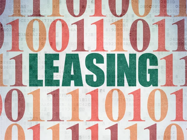 Finance concept: Leasing on Digital Data Paper background — Stock Photo, Image