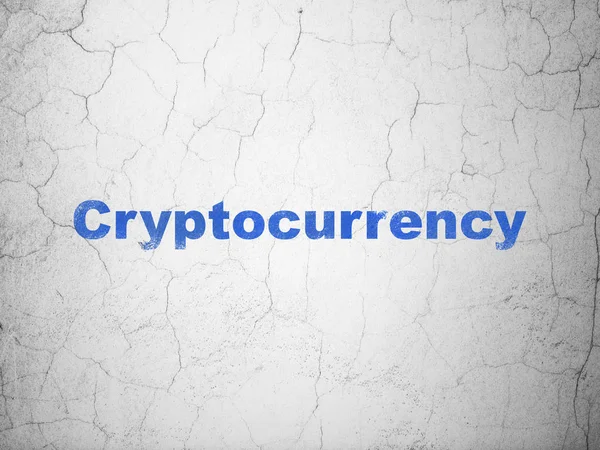 Currency concept: Cryptocurrency on wall background — Stock Photo, Image