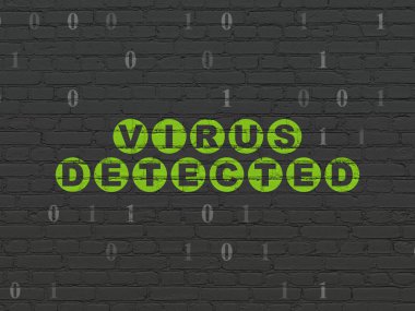 Gizlilik kavramı: duvar arka plan üzerinde tespit virüs