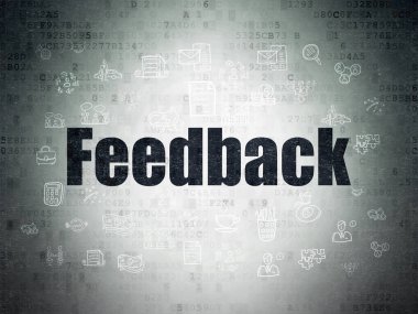 İş kavramı: dijital veri kağıt arka plan geribildirim