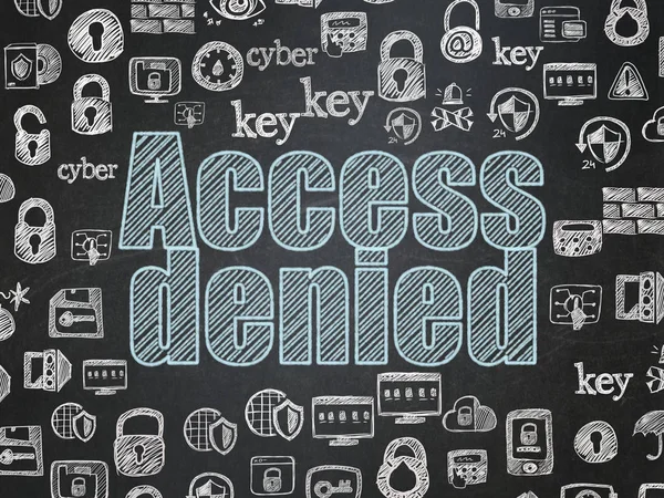 Security concept: Access Denied on School board background