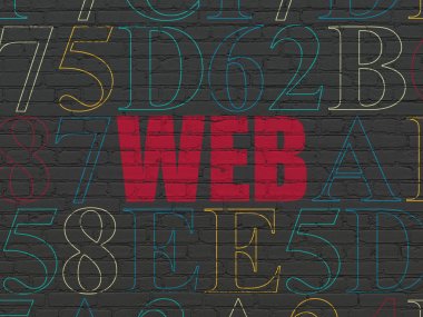 Web geliştirme kavramı: Duvardaki ağ arkaplanı