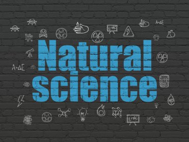 Bilim kavramı: duvar arka plan üzerinde Doğa Bilimleri