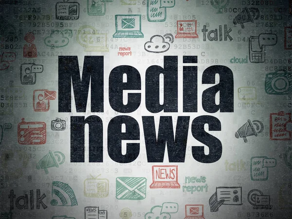 ニュース概念: デジタル データ用紙の背景にメディア ニュース — ストック写真