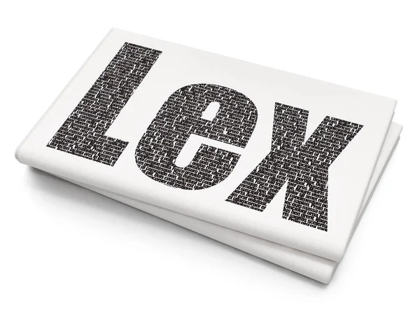 Concetto di legge: Lex su sfondo Blank Newspaper — Foto Stock