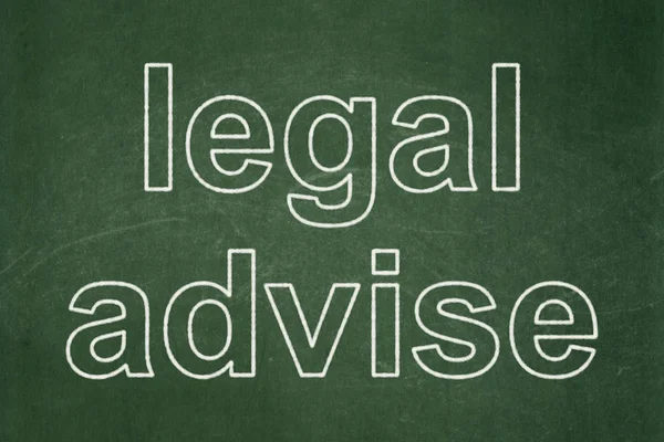 Law concept: juridische advies op schoolbord achtergrond — Stockfoto