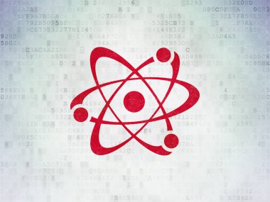 Bilim kavramı: molekül dijital veri kağıt arka plan üzerinde