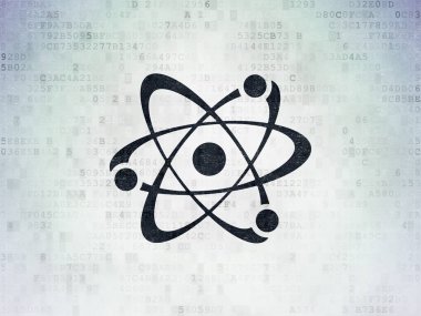 Bilim kavramı: molekül dijital veri kağıt arka plan üzerinde