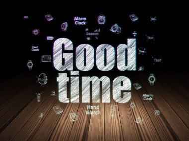 Zaman kavramı: grunge karanlık odada iyi zaman