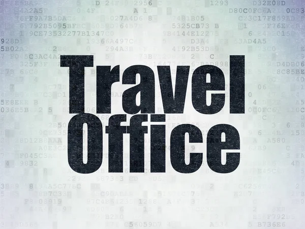 旅游概念： 旅游办公室数字数据纸张背景上 — 图库照片