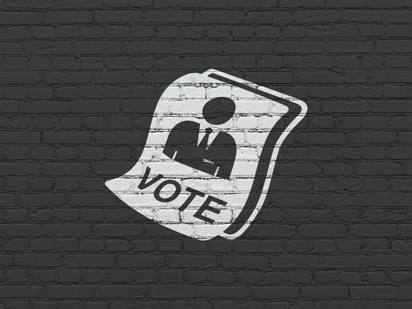 Koncepcja polityki: głosowanie na tle ściany — Zdjęcie stockowe