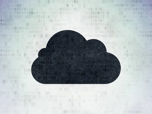 Concepto de red en la nube: fondo de papel de datos digitales en la nube — Foto de Stock