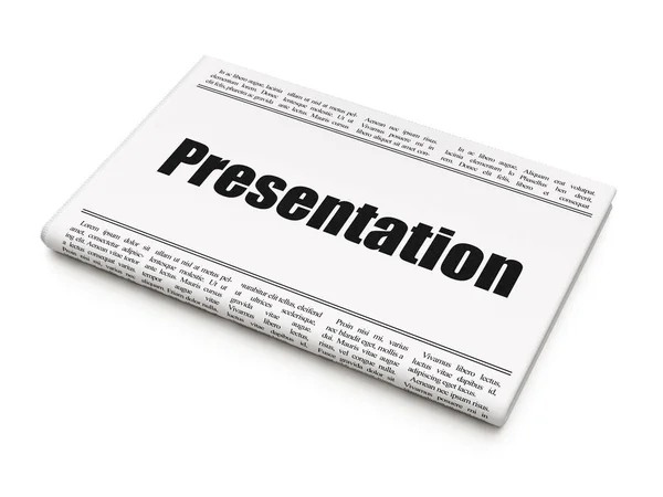 Concept marketing : la une des journaux Présentation — Photo