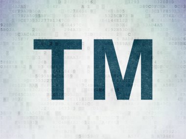 Hukuk kavramı: marka dijital veri kağıt arka plan üzerinde