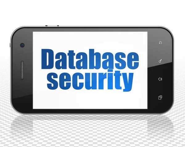 Software concept: Smartphone met Databasebeveiliging tentoongesteld — Stockfoto