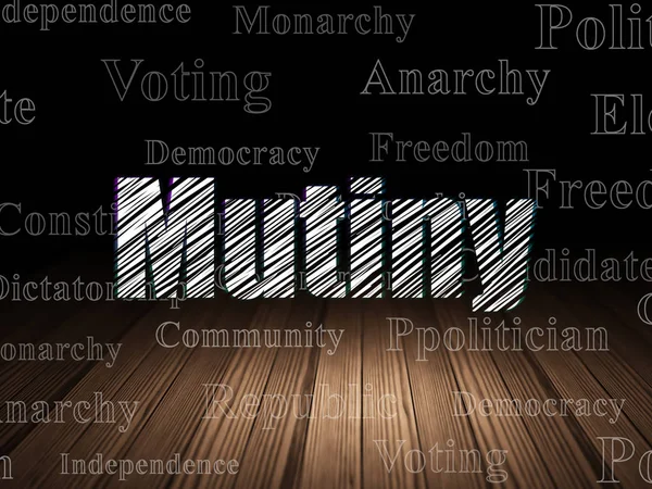 Conceito de política: Mutiny in grunge dark room — Fotografia de Stock