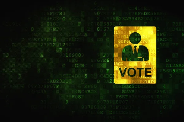 Politikkonzept: Abstimmung über digitalen Hintergrund — Stockfoto