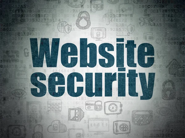 Concetto di protezione: sicurezza del sito web su sfondo Digital Data Paper — Foto Stock