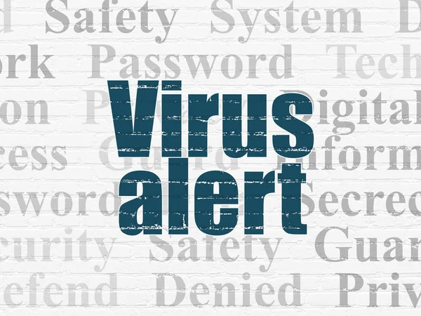 Security concept: Virus Alert on wall background — Stock Photo, Image