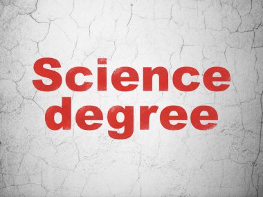 Bilim kavramı: bilim derecesi duvar arka plan üzerinde
