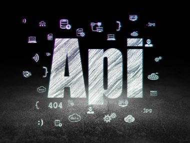 Veritabanı kavramı: grunge karanlık odada API