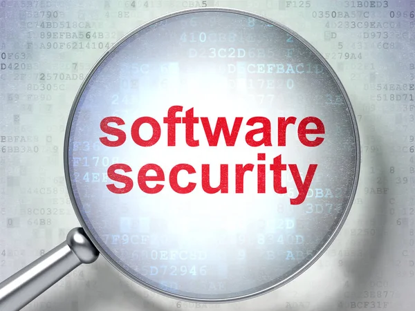 Safety concept: Software Security with optical glass — Stock Photo, Image
