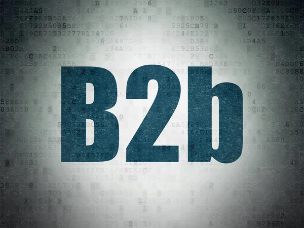 வணிகக் கருத்துஃ டிஜிட்டல் தரவு காகித பின்னணியில் B2b — ஸ்டாக் புகைப்படம்