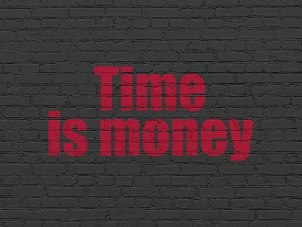 Zaman çizelgesi kavramı: zaman para duvar arka plan üzerinde