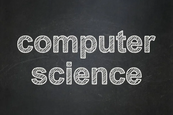 Conceito de ciência: Ciência da Computação sobre fundo quadro-negro — Fotografia de Stock
