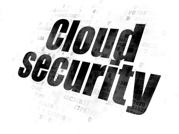 Concept de réseau Cloud : Cloud Security sur fond numérique — Photo