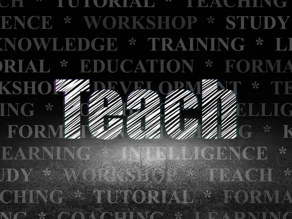 Concetto di apprendimento: Insegnare in camera oscura grunge — Foto Stock