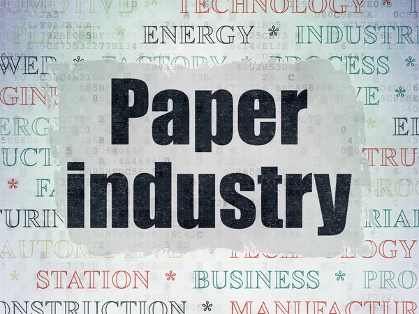 Manufacuring concept: papierindustrie op digitale Data-Paper achtergrond — Stockfoto