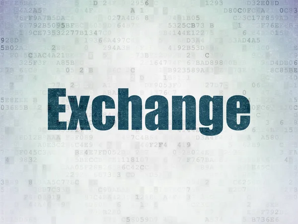 Pengar koncept: Exchange på Digital Data papper bakgrund — Stockfoto