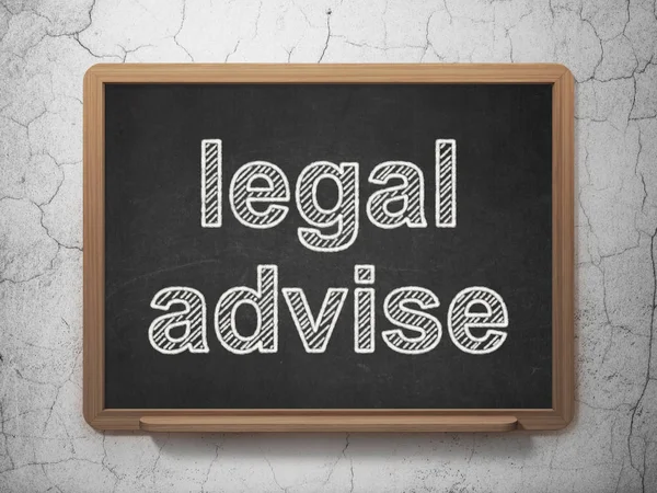 Law concept: juridische advies op schoolbord achtergrond — Stockfoto