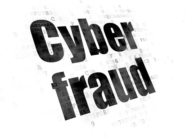 Datenschutzkonzept: Cyber-Betrug vor digitalem Hintergrund — Stockfoto