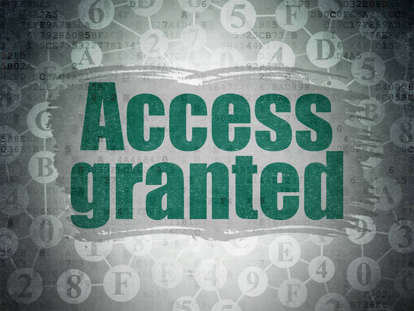 Концепция безопасности: Доступ, предоставляемый на фоне цифровых документов
