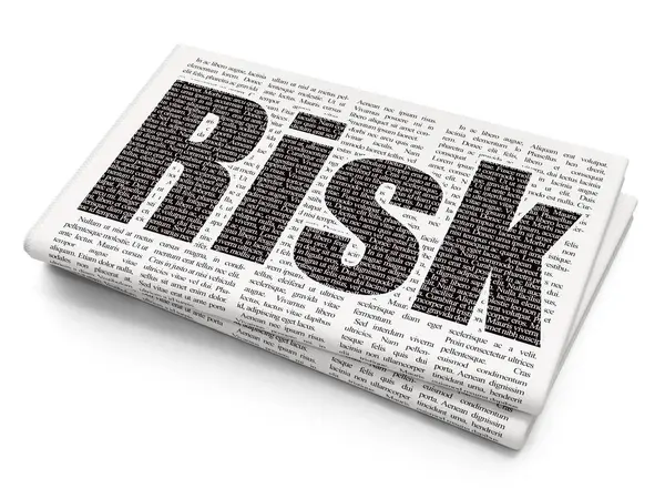 Finanční koncept: riziko na pozadí noviny — Stock fotografie