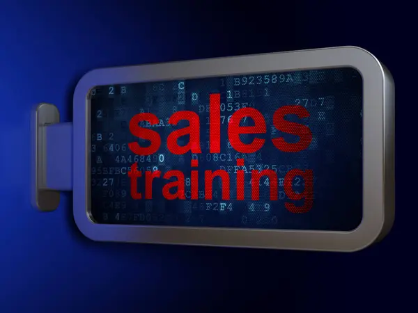 Reclame concept: Sales Training op billboard achtergrond — Stockfoto