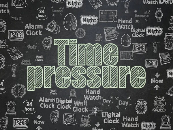 Koncept času: časový tlak na školní rada pozadí — Stock fotografie