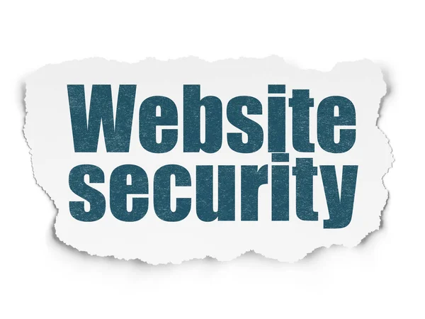 Conceito de desenvolvimento Web: Website Security on Torn Paper background — Fotografia de Stock