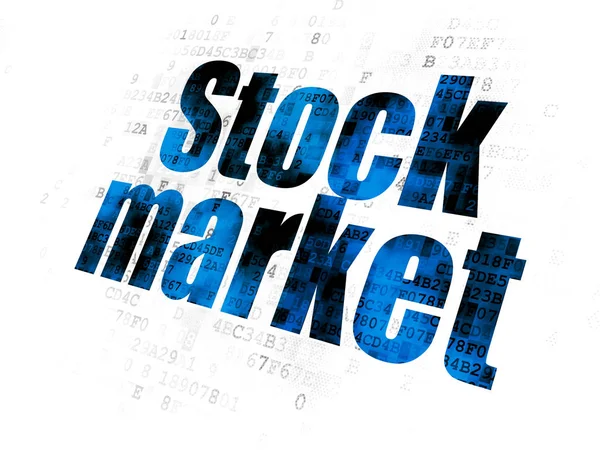 Podnikatelský koncept: akciový trh na digitální pozadí — Stock fotografie