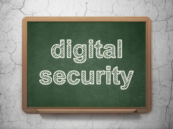 プライバシー概念: 黒板背景にデジタル セキュリティ — ストック写真