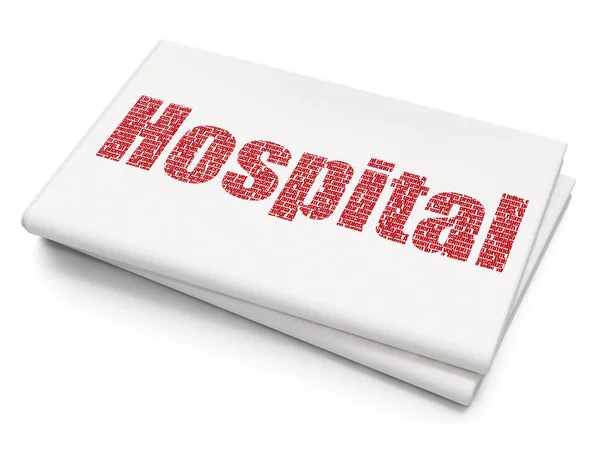 卫生保健概念： 医院对空白报纸背景 — 图库照片