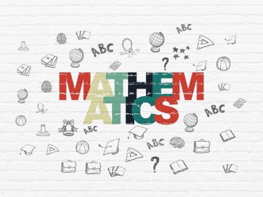 Öğrenim kavramı: Matematik duvar zemininde