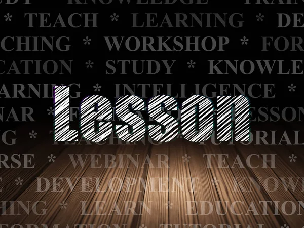 Conceito de aprendizagem: Lição em sala escura grunge — Fotografia de Stock