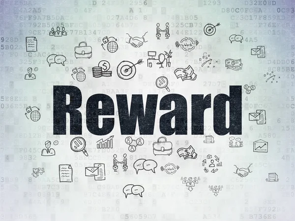 Finance concept: Reward on Digital Data Paper background — Stock Photo, Image